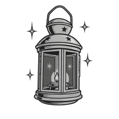 Lantern illustration symbolising illumination and embodiment of shadow work on the Journey Within path.